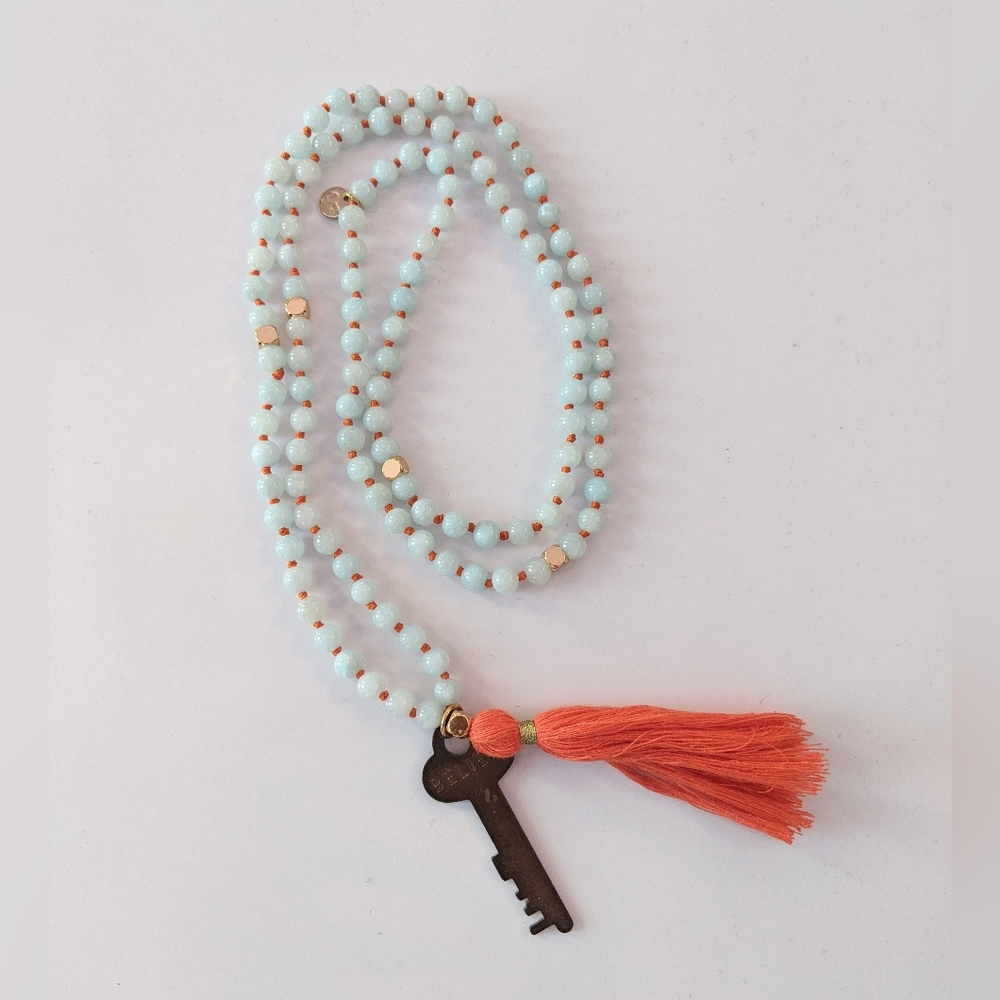 The Giving Keys Gold Key Beaded Necklace